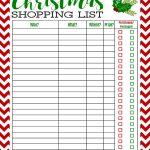 Free Printable Christmas Shopping List | Best Of Pinterest   Free Printable Gift List