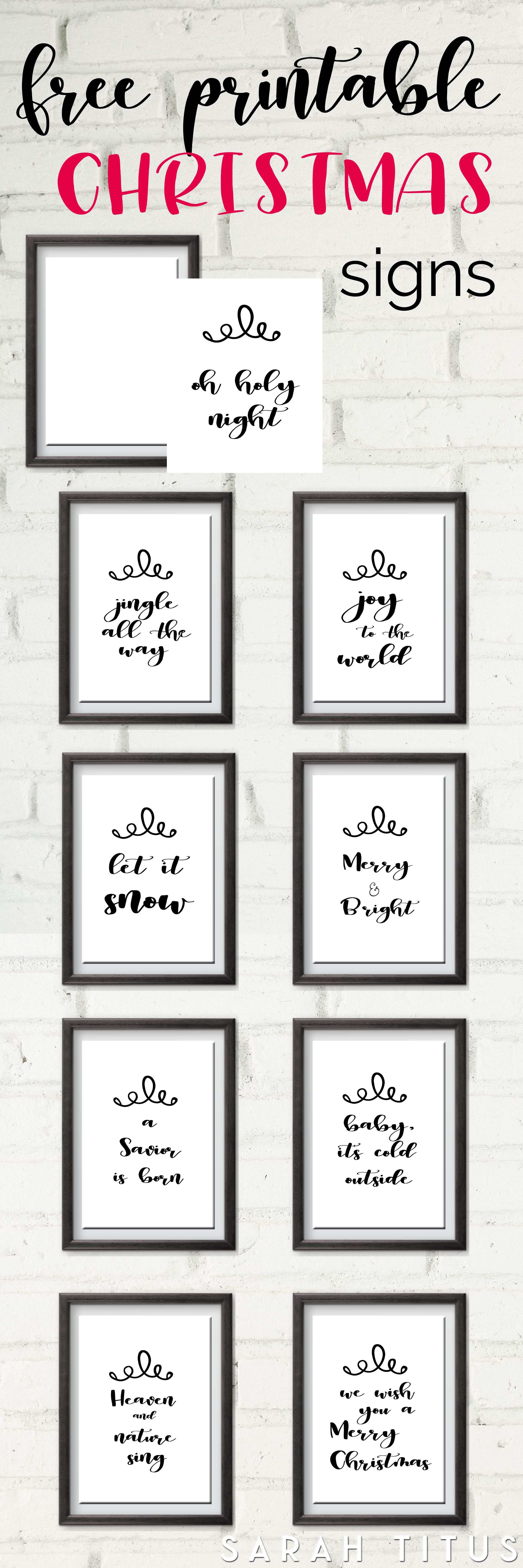 Free Printable Christmas Signs - Sarah Titus - Free Printable Signs