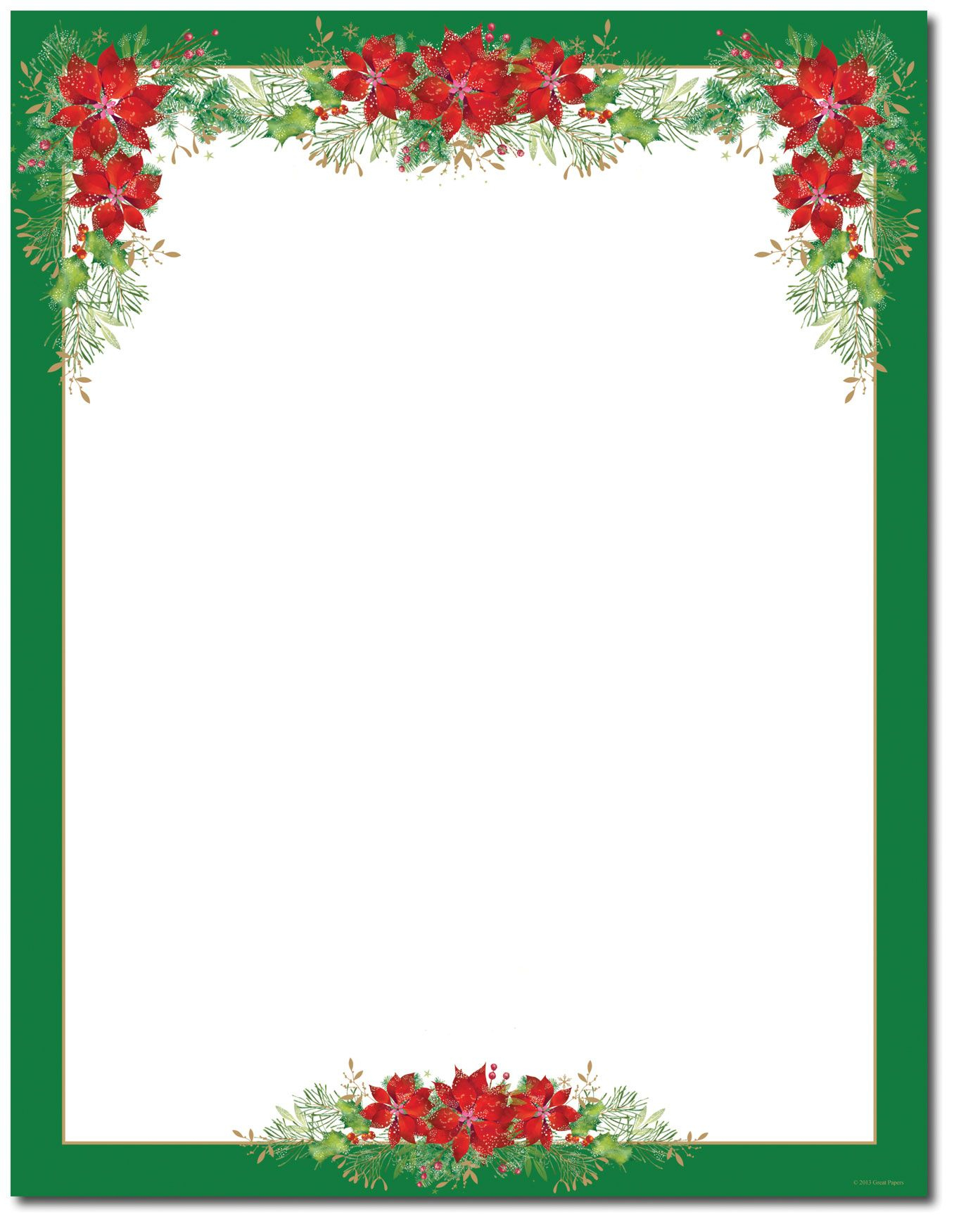 Free Printable Christmas Stationary Borders – Festival Collections - Free Printable Christmas Stationary