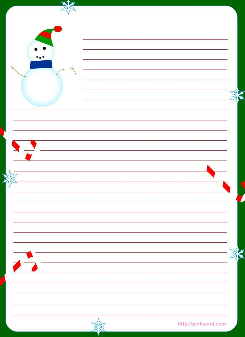 Free Printable Christmas Stationary | Stationary | Christmas - Free Printable Christmas Writing Paper With Lines