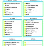 Free Printable   Cleaning Checklist For Kids | Favorite Posts From   Free Printable Housework Checklist