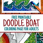 Free Printable Coloring Page For Adults: Doodle Boat!   Free Printable Boat Pictures