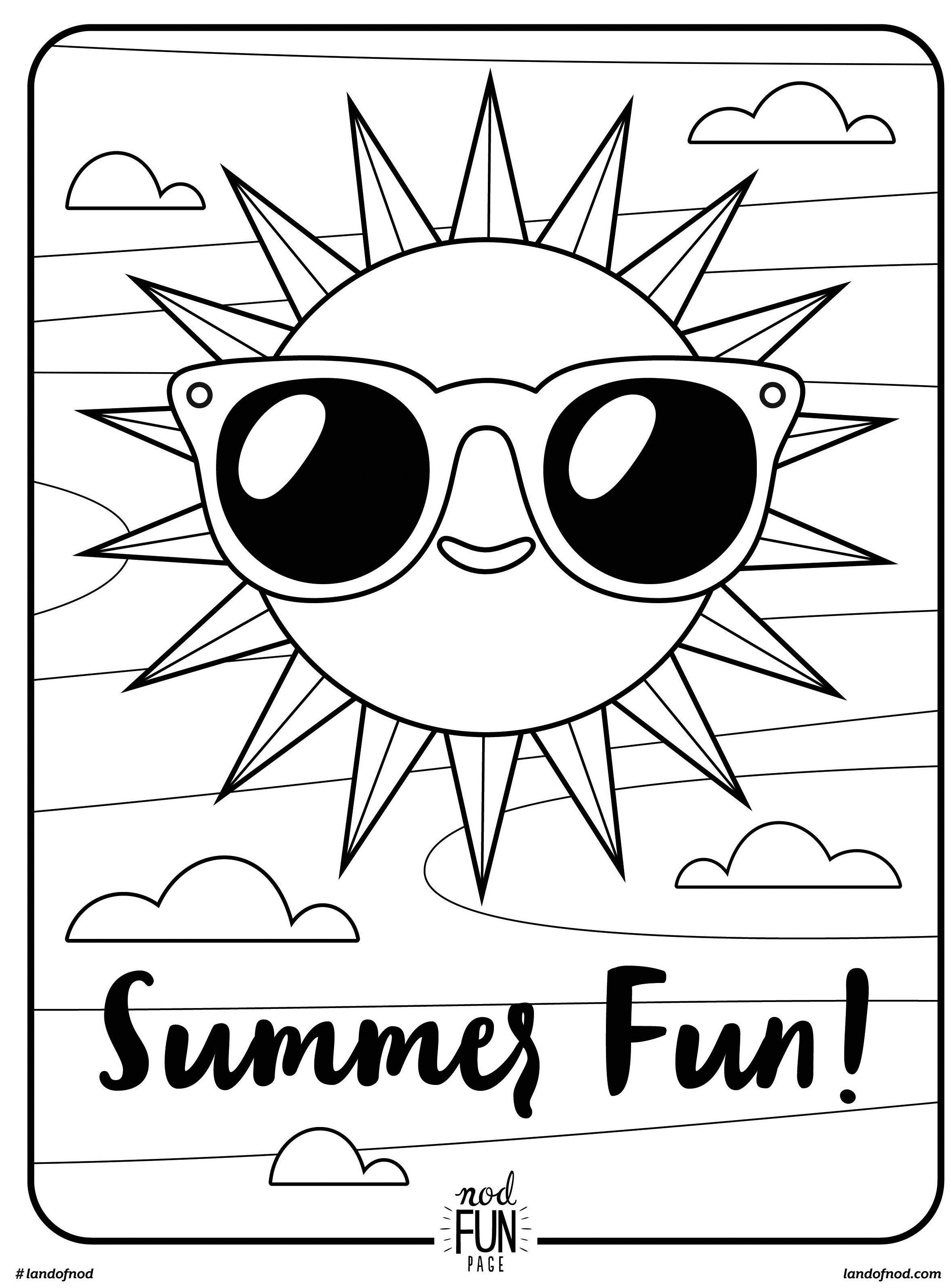 Free Printable Coloring Page: Summer Fun | Summer | Pinterest - Summer Coloring Sheets Free Printable