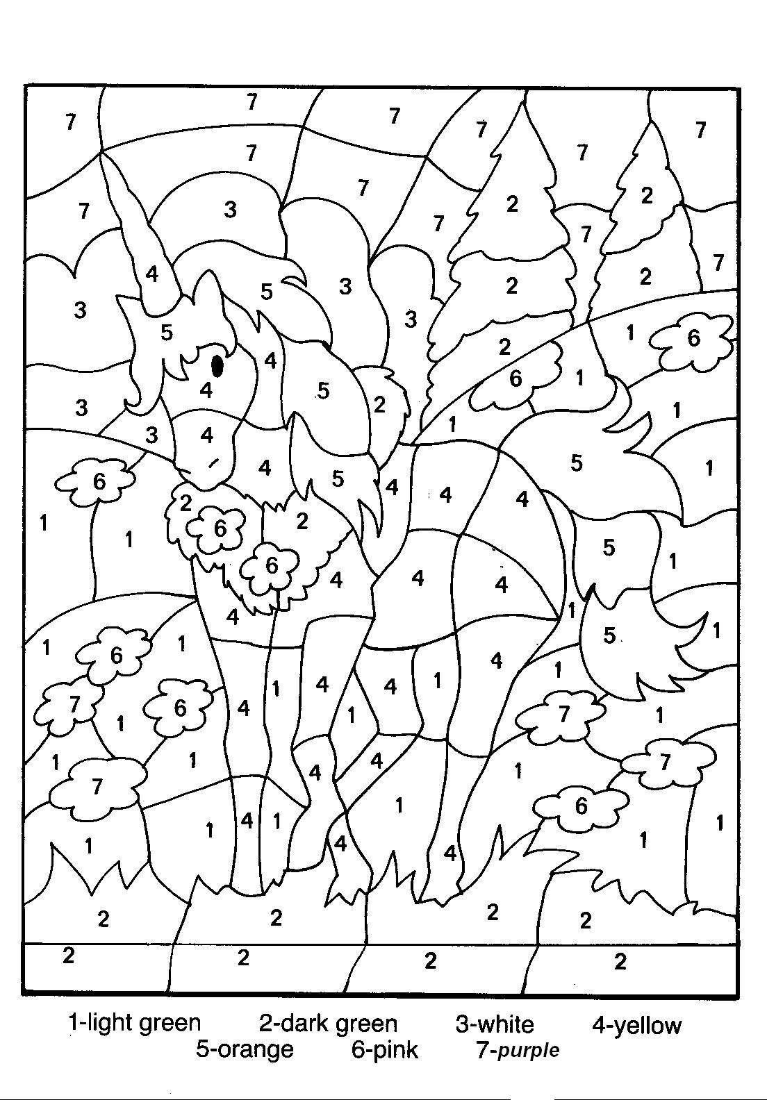 Free Printable Colornumber Coloring Pages | Colornumber - Free Printable Color By Number For Adults