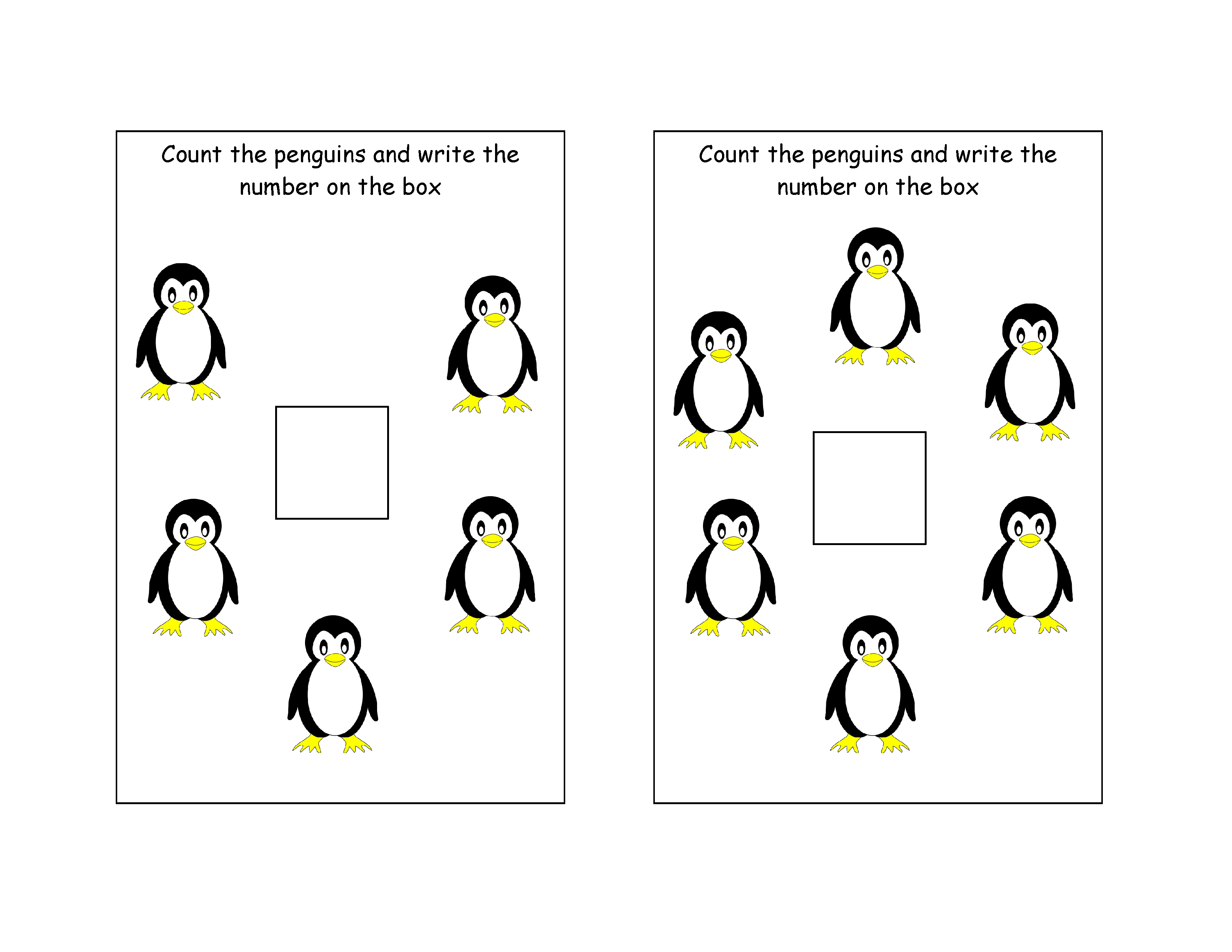 Free Printable - Counting Penguins Mini Worksheet | Free Printable - Free Printable Penguin Books
