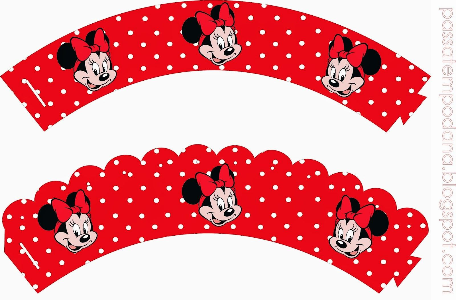 Free Printable Cupcake Wrappers. | Fiesta Minnie Mouse | Pinterest - Free Printable Minnie Mouse Cupcake Wrappers