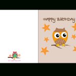 Free Printable Cute Owl Birthday Cards   Free Printable Bday Cards
