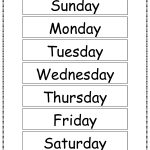 Free Printable Days Of The Week Chart | Classroom Ideas | Flashcards   Free Printable Days Of The Week
