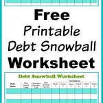 Free Printable Debt Snowball Worksheet  Pay Down Your Debt! | Living   Free Printable Debt Payoff Worksheet