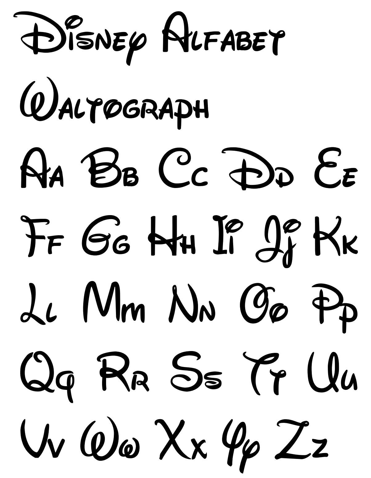 Free Printable Disney Letter Stencils | Disney | Pinterest - Free Printable Disney Font Stencils