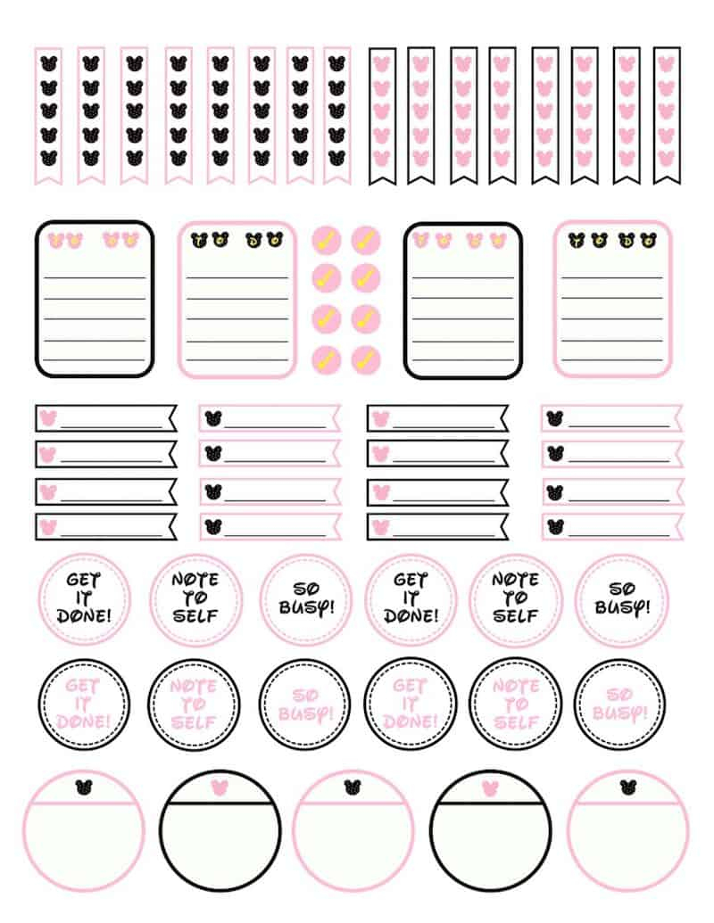 Free Printable Disney Planner Stickers (Oh-So-Cute!) - Diy Candy - Free Printable Planner Stickers