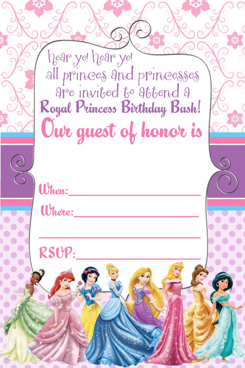 Free Printable Disney Princess Invitation Purple Trend Create Free - Disney Princess Free Printable Invitations