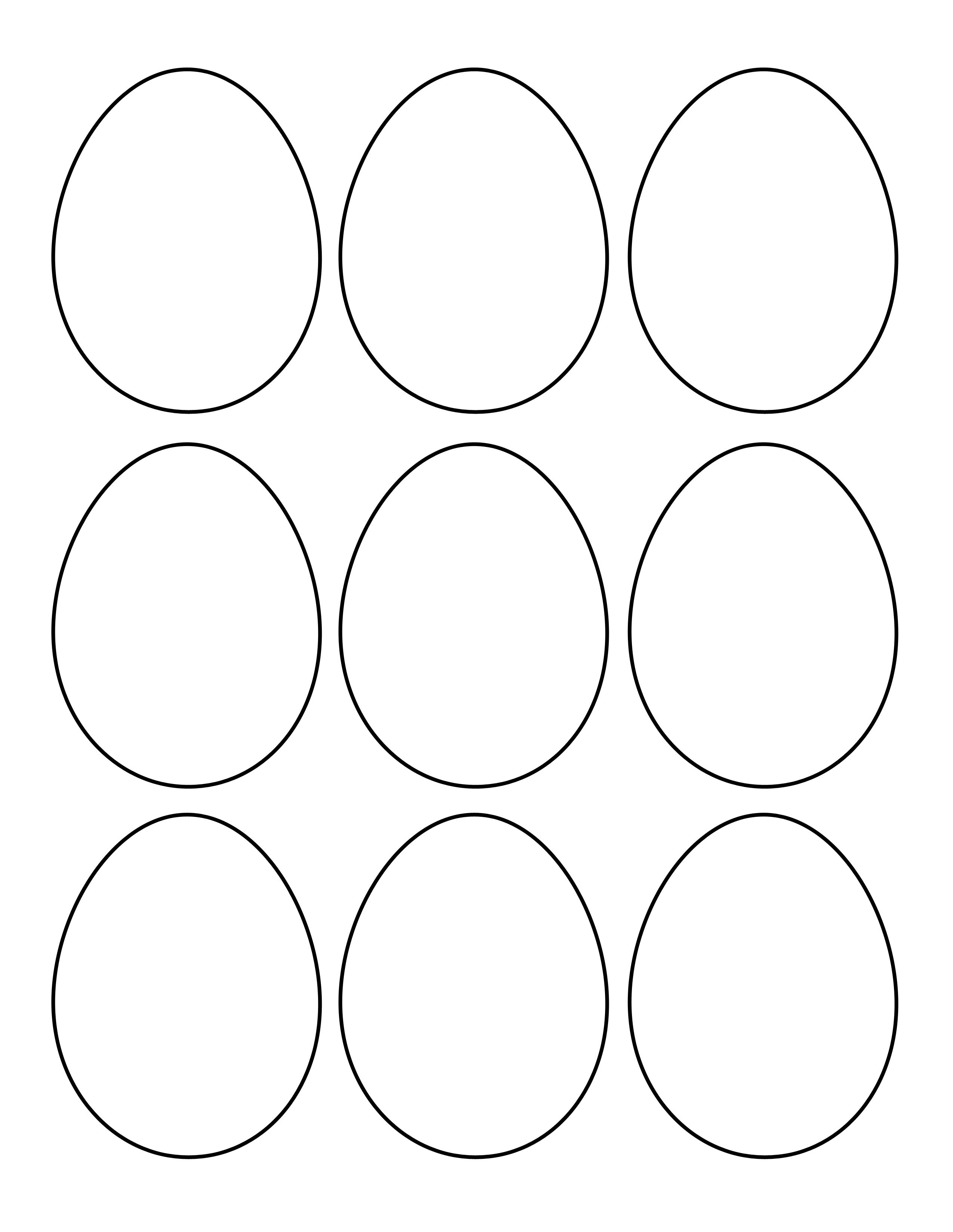 Easter Egg Template Free Printable