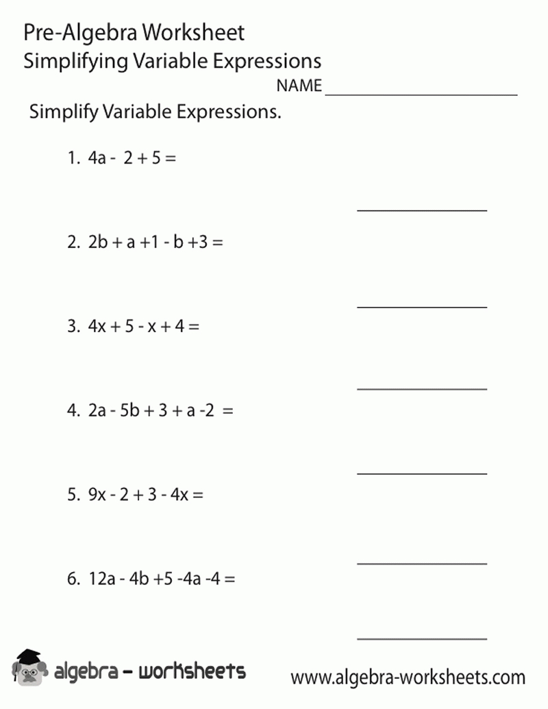 Free Printable Eighth Grade Math Worksheets 8Th Algebra Google - Free Printable Algebra Worksheets With Answers