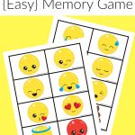 Free Printable Emoji Memory Game For Kids | After School Activities   Free Printable Matching Cards