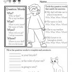 Free Printable English Worksheet For Kindergarten   Free Printable Ela Worksheets