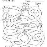 Free Printable Fall Activity Maze Worksheet For Kindergarten   Free Printable Autumn Worksheets
