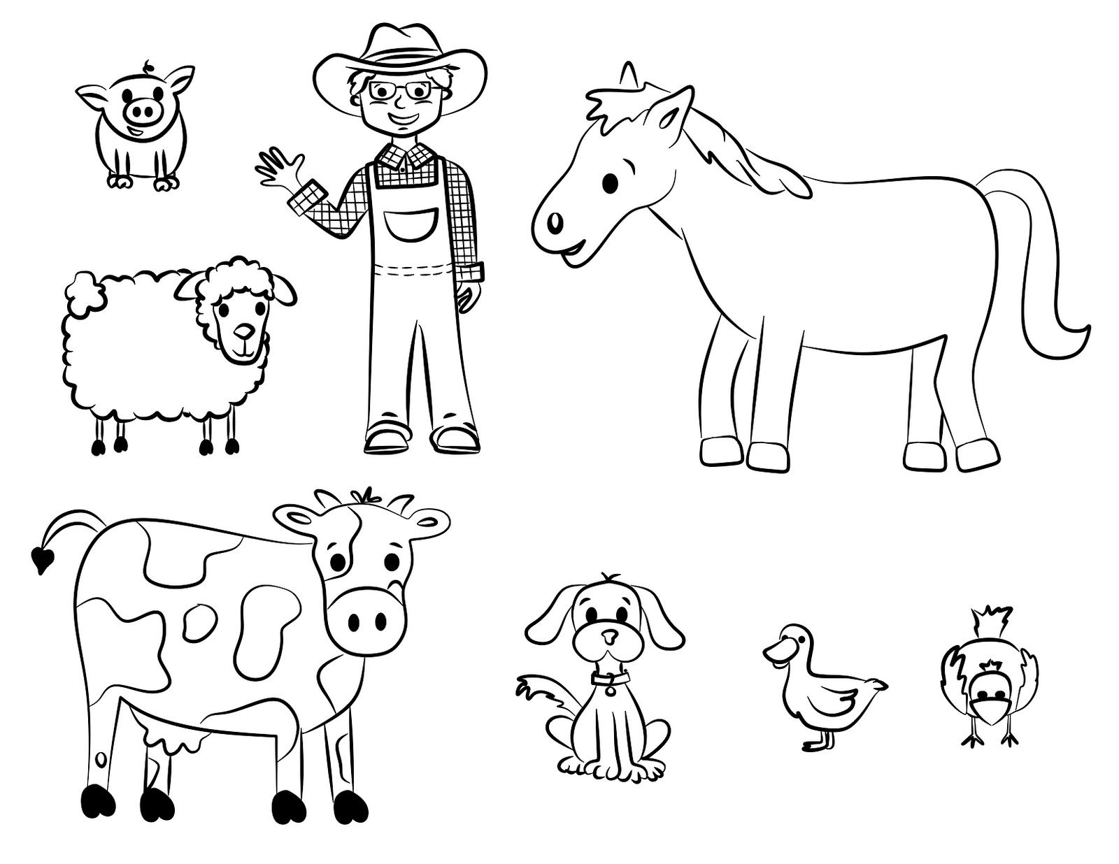 Free Printable Farm Animal Coloring Pages For Kids | June | Farm - Free Printable Farm Animal Cutouts