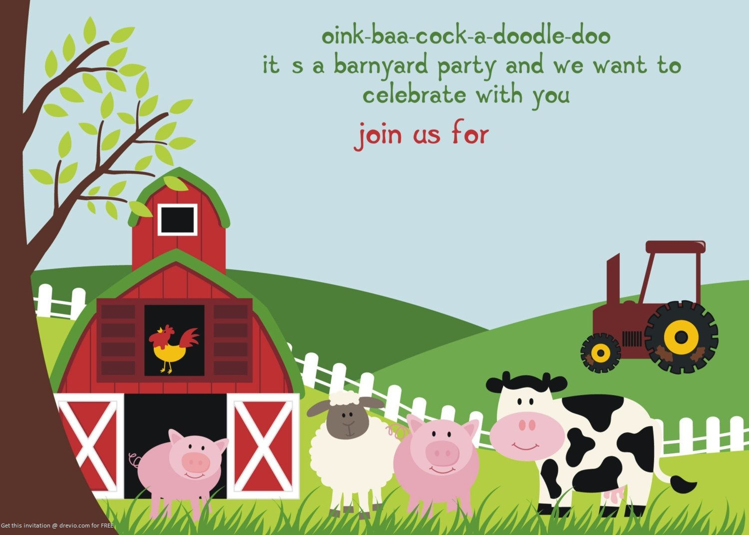 Free Printable Farm Animals Birthday Invitation | Free Printable - Free Printable Farm Birthday Invitations