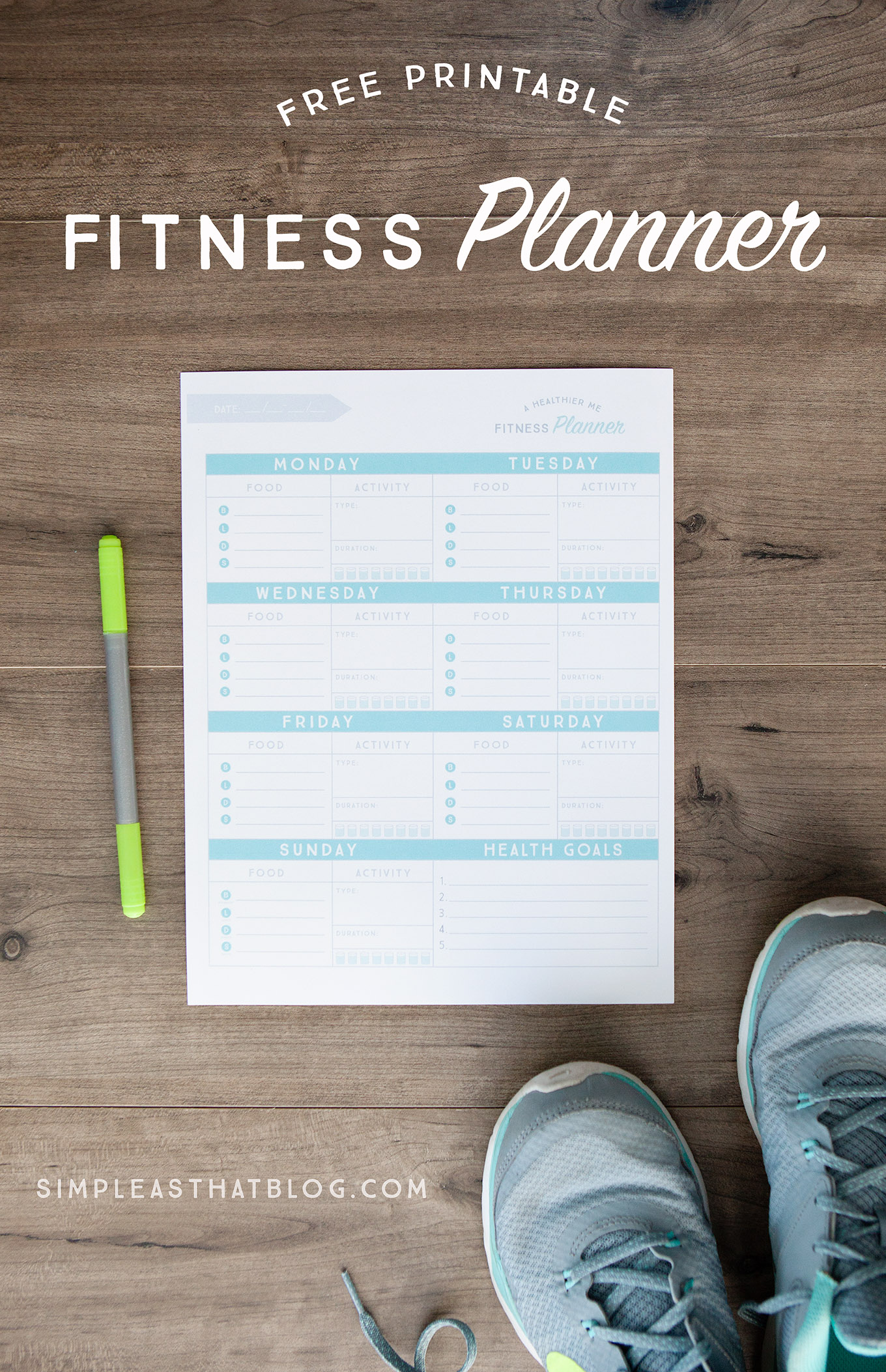Free Printable Fitness Planner - Free Printable Fitness Planner