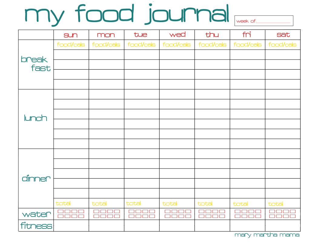 Free Printable Food Journal | Ellipsis - Free Printable Food Journal