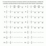 Free Printable Fraction Worksheets Subtracting Fractions 2 | Math   Free Printable Fraction Worksheets