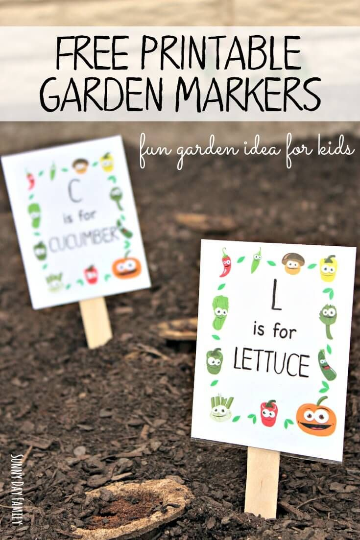 Free Printable Garden Markers Your Kids Will Love - Free Printable Plant Labels