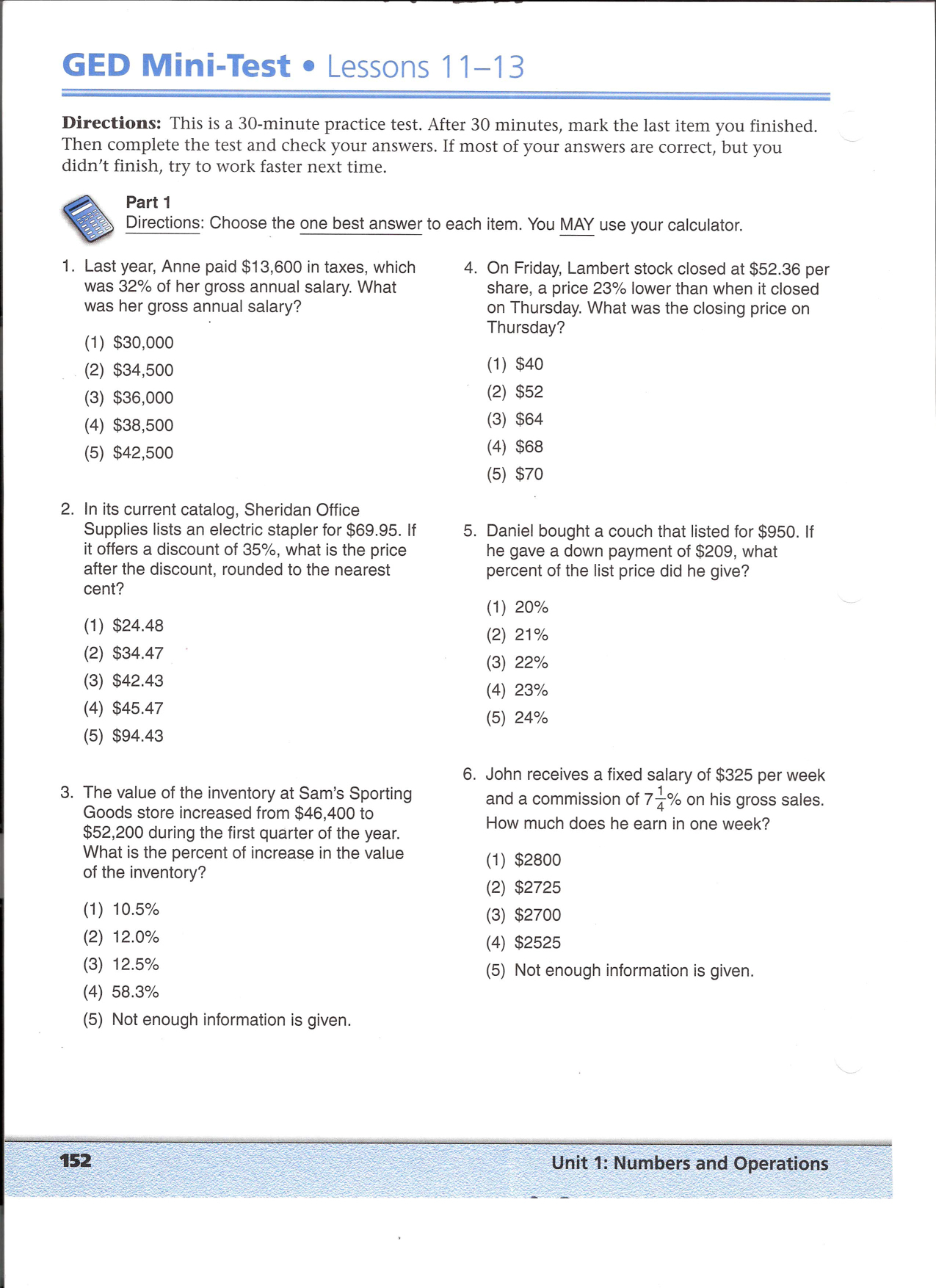 ged math practice test pdf