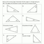Free Printable Geometry Sheets Angles In A Triangle 1 | Geometry   Free Printable Geometry Worksheets For Middle School