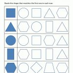 Free Printable Geometry Worksheets Match The Shapes 1 | Μαθηματικά   Free Printable Hoy Sheets