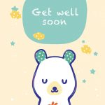 Free Printable Get Well Teddy Bear Greeting Card | Littlestar Cindy   Free Printable Get Well Cards
