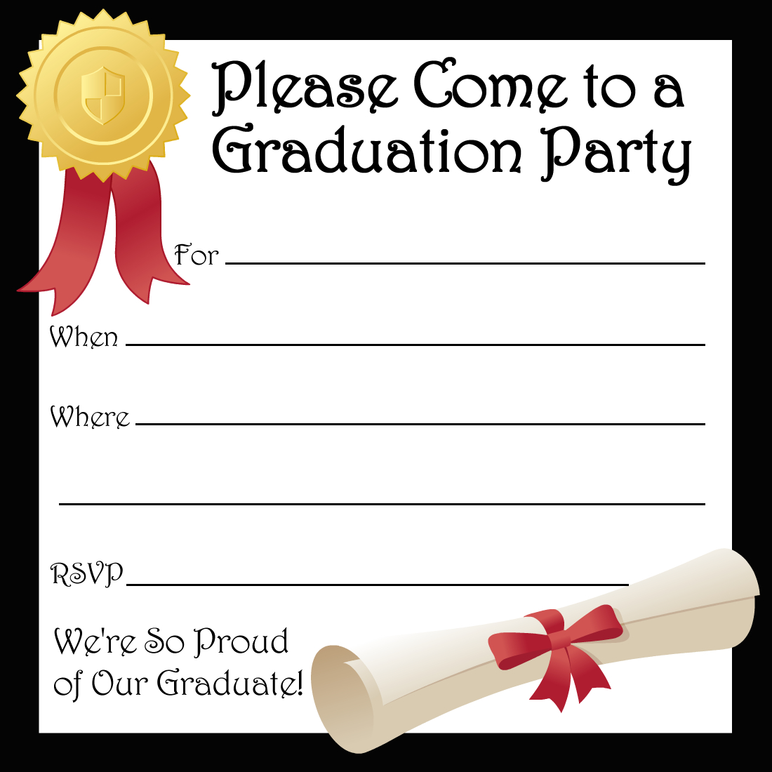 Free Printable Graduation Party Invitations | High School Graduation - Free Online Printable Graduation Invitation Maker