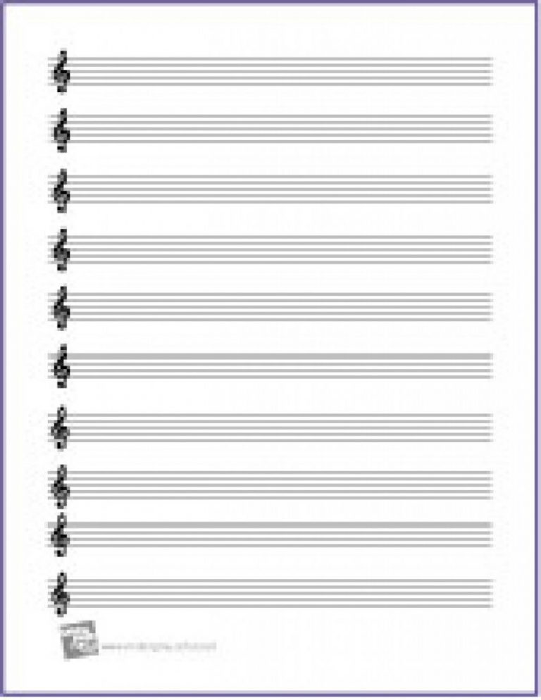 Free Printable Grand Staff Paper Free Printable Free Printable