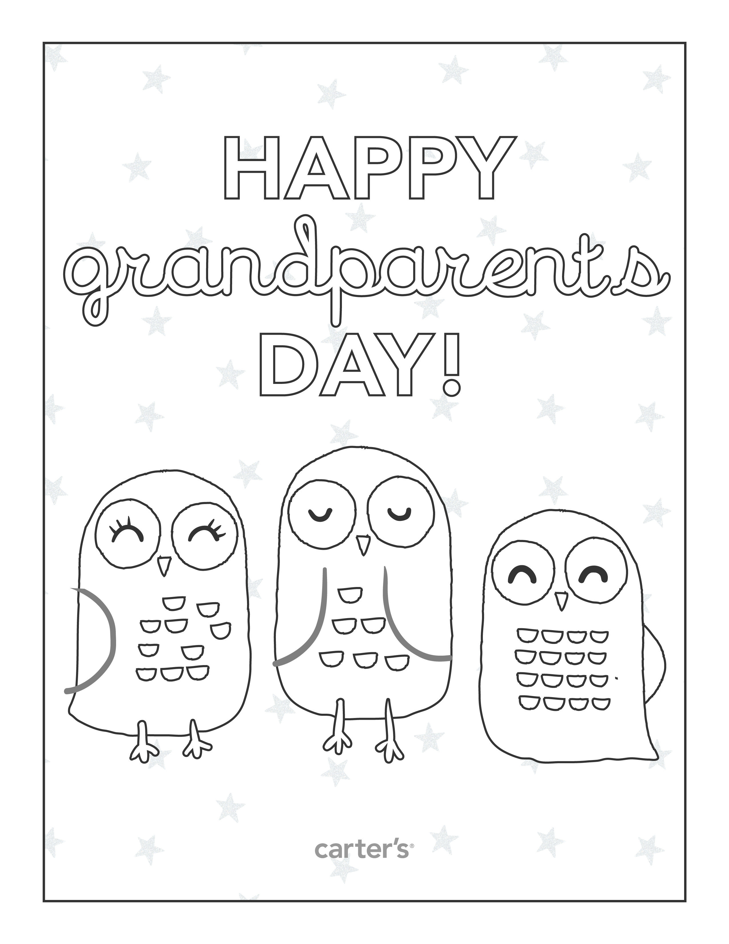 Free Printable Grandparents Day Coloring Pages From Carter&amp;#039;s - Grandparents Certificate Free Printable