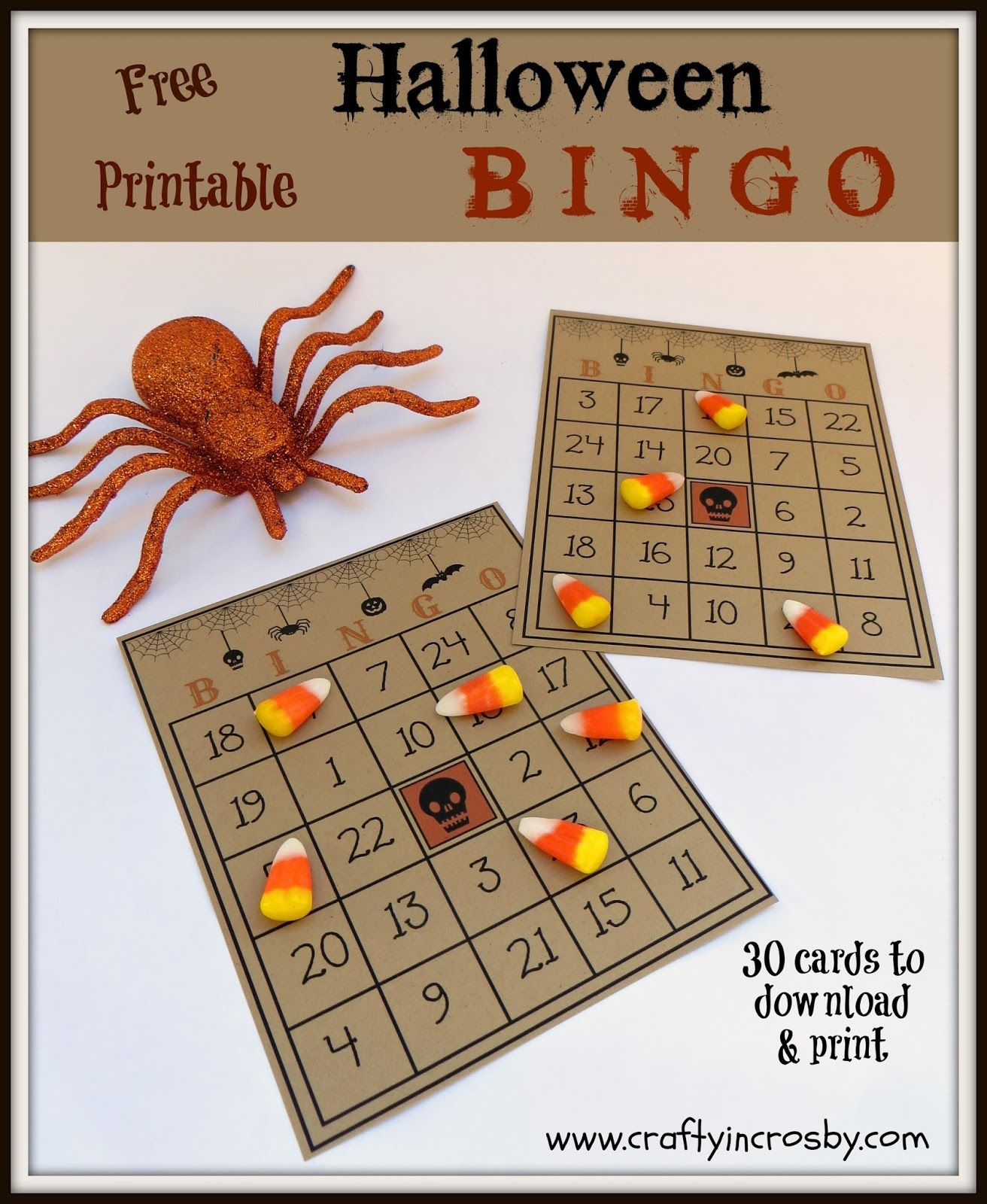 Free Printable Halloween Bingo Game With 30 Cards, Call Sheet And - Free Printable Bingo Cards And Call Sheet
