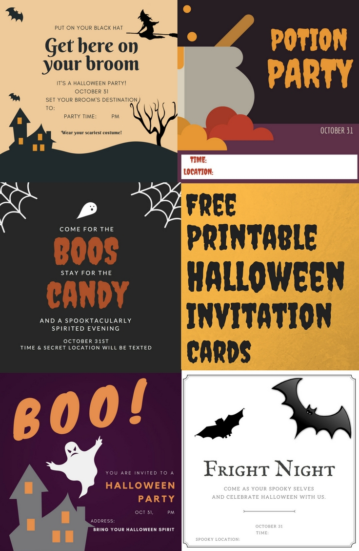 Free Printable Halloween Invitation Cards — A Family Blog - Free Printable Halloween Invitations