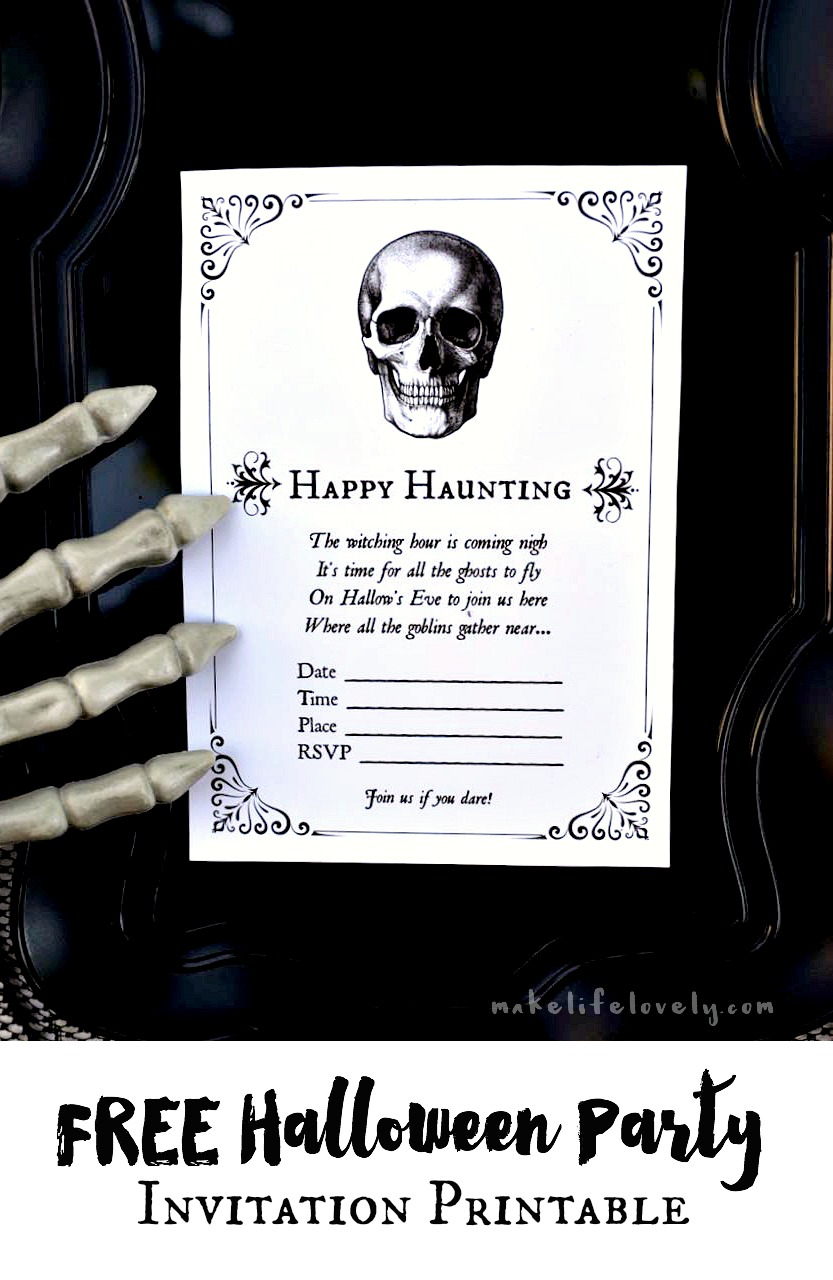 Free Printable Halloween Invitations For Your Spooky Soiree - Free Printable Halloween Invitations