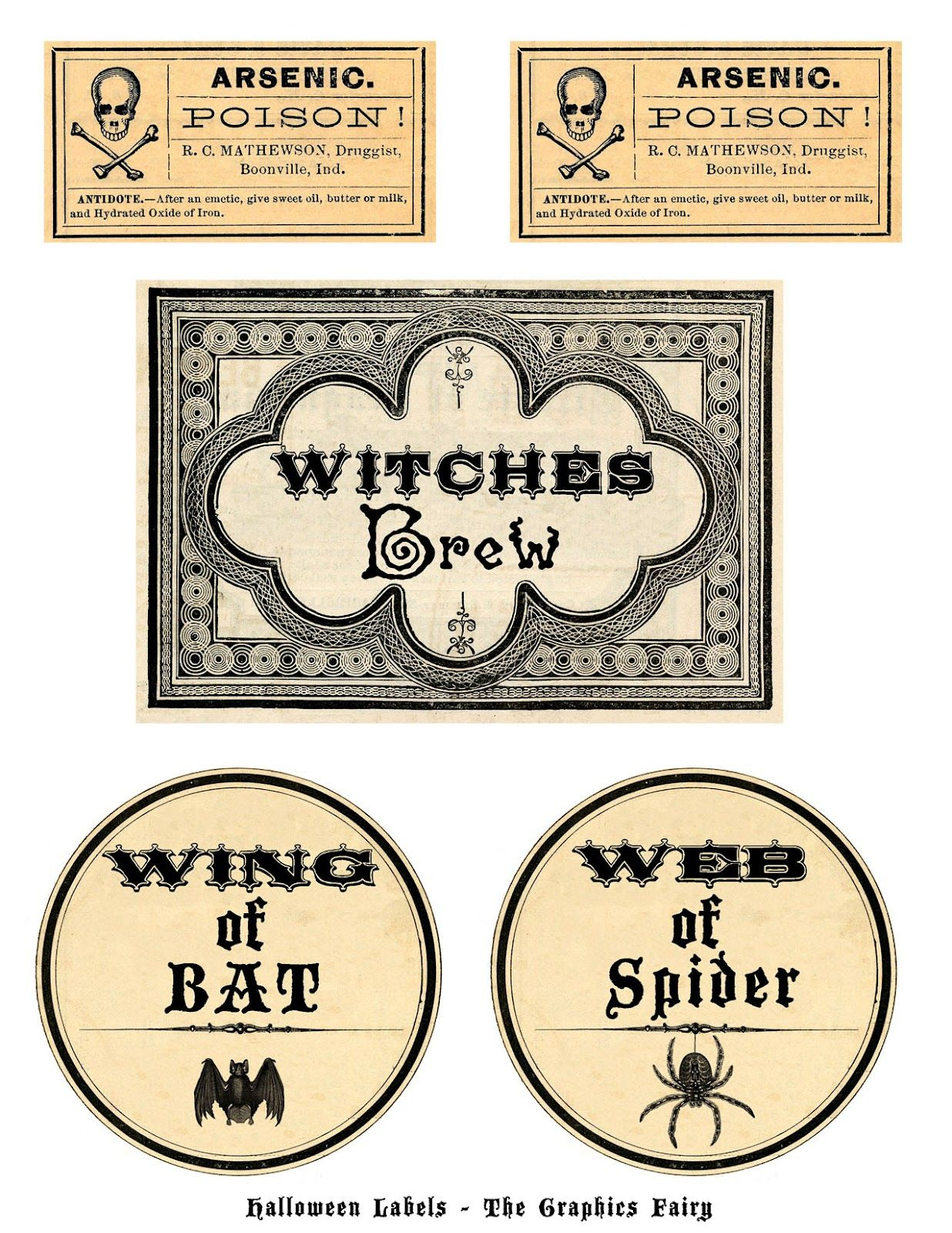 Free Printable Halloween Labels - Potions | Halloween | Pinterest - Free Printable Halloween Iron Ons