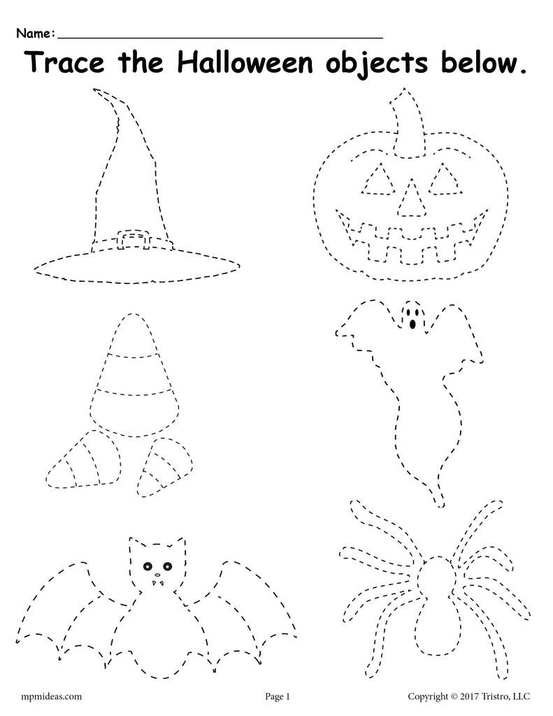 Free Printable Halloween Tracing Worksheet | Halloween | Halloween - Free Printable Halloween Activities