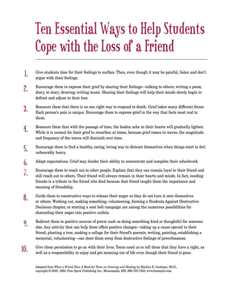 Free Printable Handout That School Counselors Can Share With Free 
