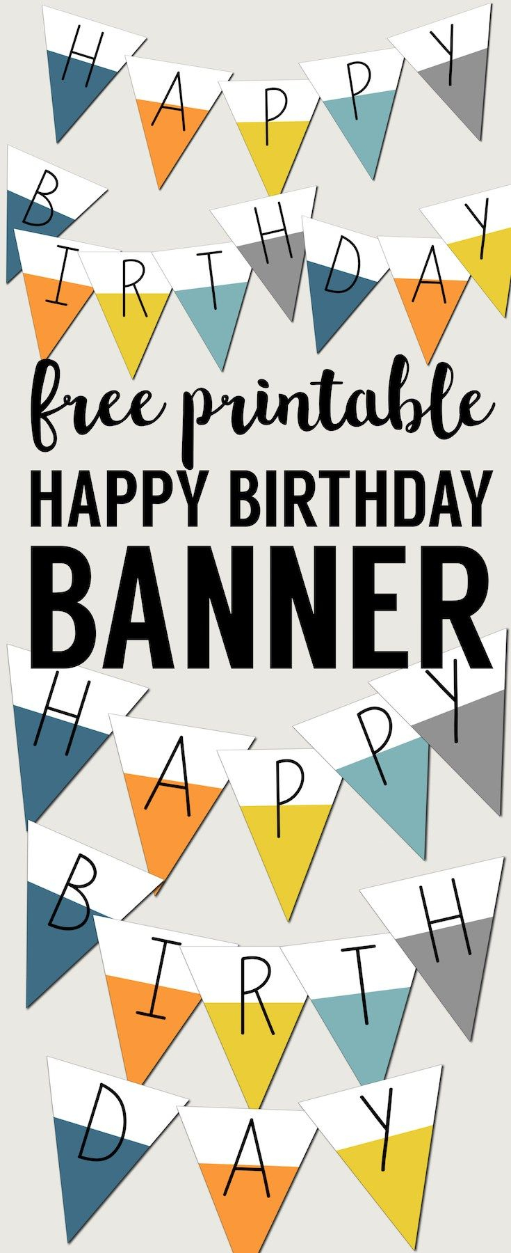 Free Printable Happy Birthday Banner | Preschool | Birthday, Happy - Free Printable Happy Birthday Signs