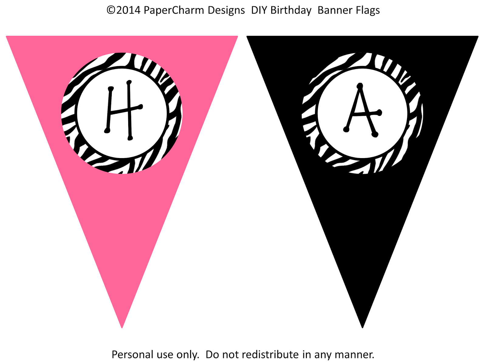 Free Printable Happy Birthday Banner Templates | Hunecompany - Free Printable Happy Birthday Banner Templates