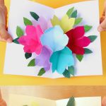 Free Printable Happy Birthday Card With Pop Up Bouquet   A Piece Of   Free Printable Pop Up Card Templates