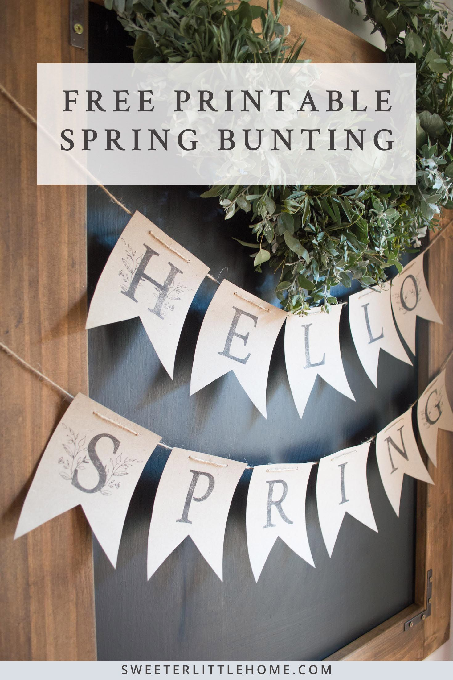 Free Printable - Hello Spring Bunting! | Farmhouse | Free Printables - Free Printable Spring Decorations