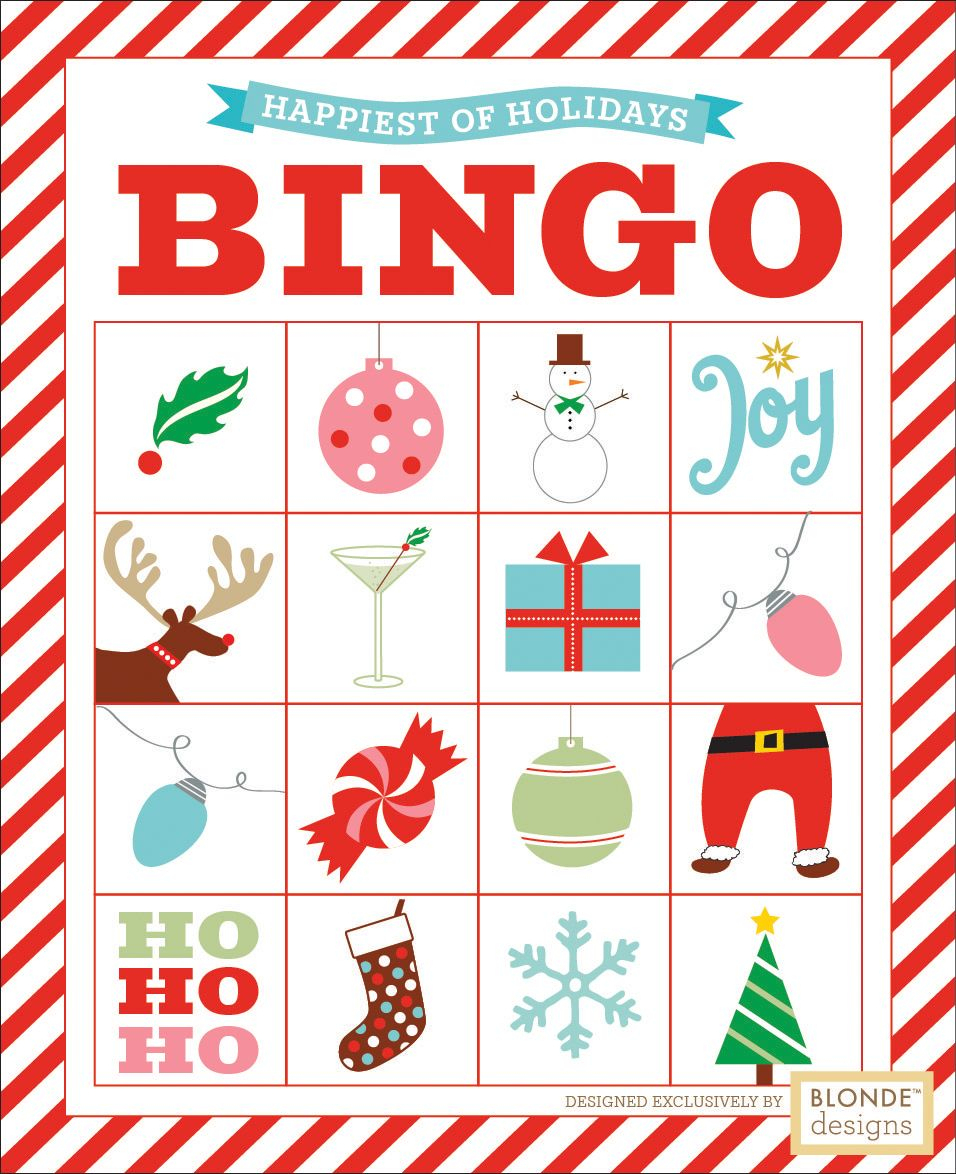 Free Printable: Holiday Bingo {Blonde Designs Blog} | Christmas - Free Printable Christmas Bingo