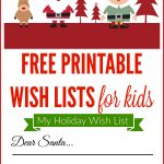 Free Printable Holiday Wish List For Kids   Free Printable Christmas List