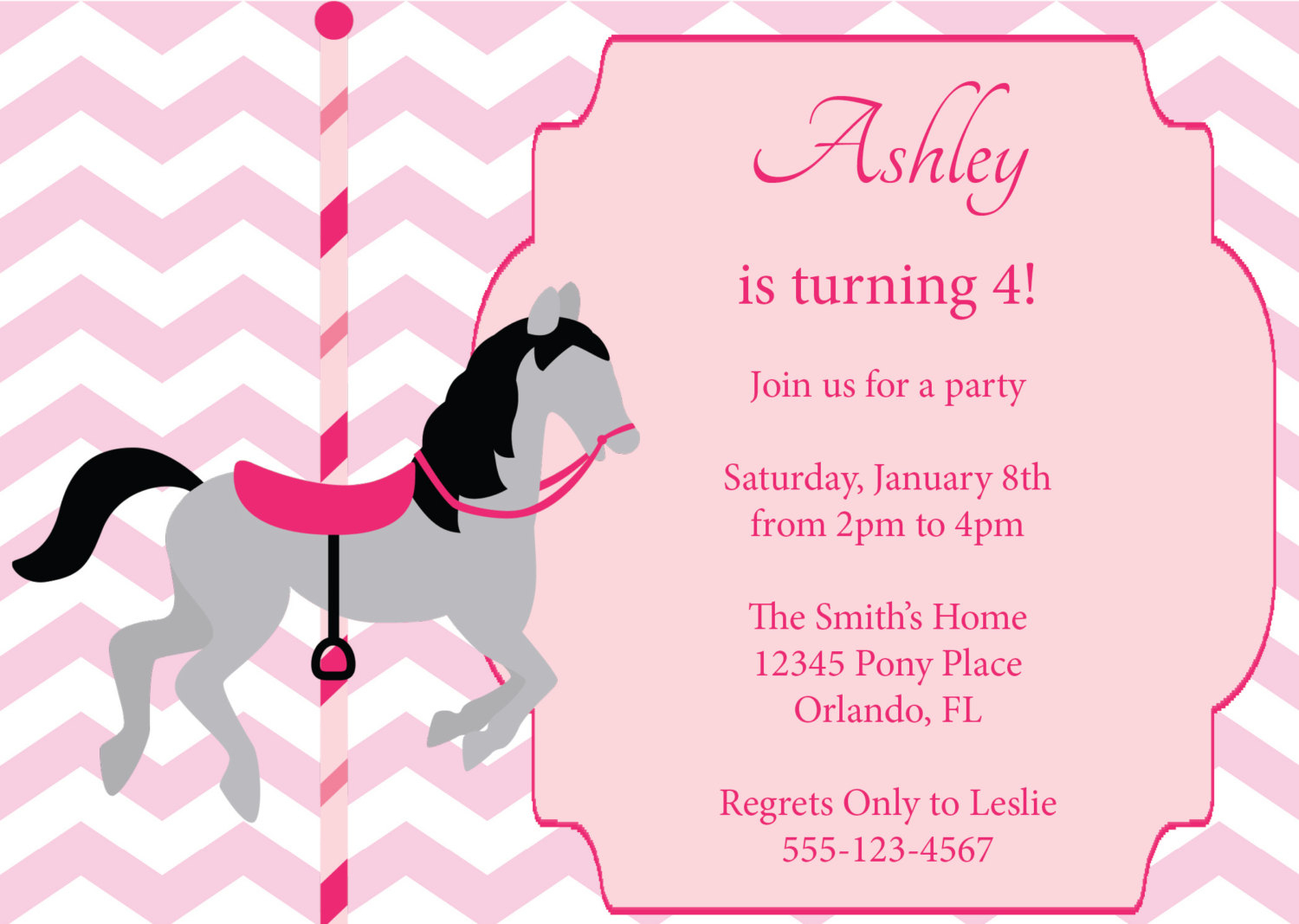 Free Printable Horse Birthday Invitations — Birthday Invitation Examples - Free Printable Horse Themed Birthday Party Invitations