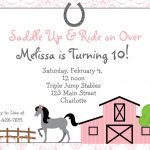 Free Printable Horse Riding Party Invitations | Birthday Invitation   Free Printable Horse Themed Birthday Party Invitations