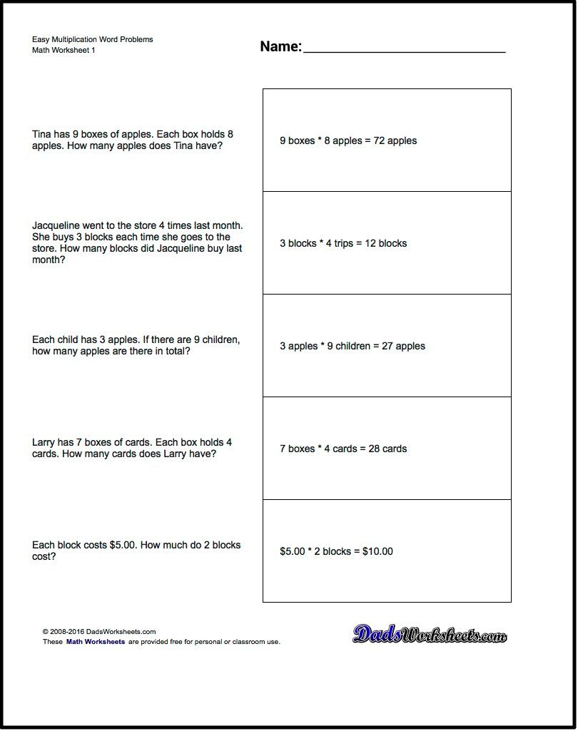 Free Printable Introductory Word Problem Worksheets For Addition For - Free Printable Math Worksheets For Adults