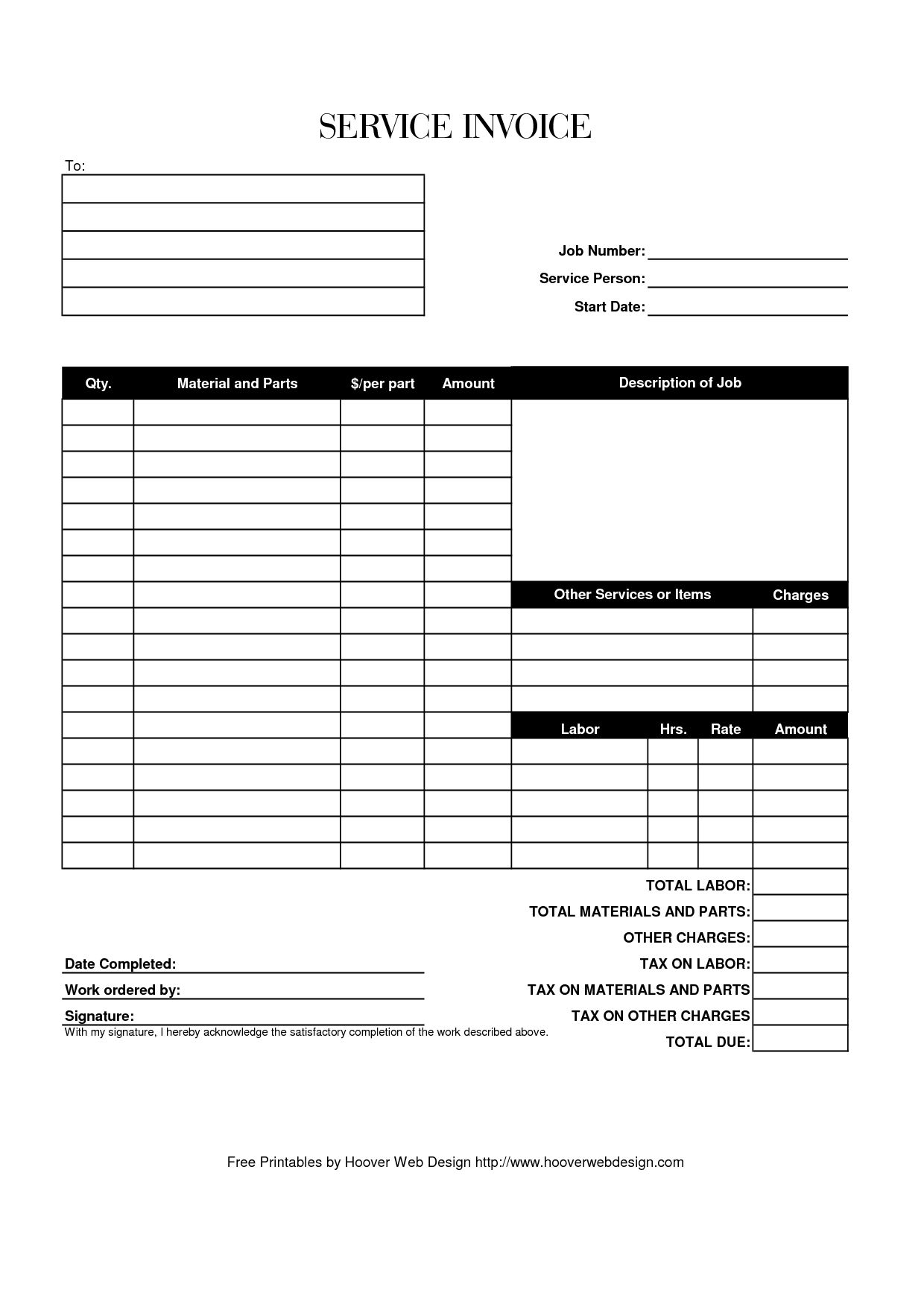 Free Printable Invoice Template 10 Printable Invoice Templates And - Free Printable Blank Invoice
